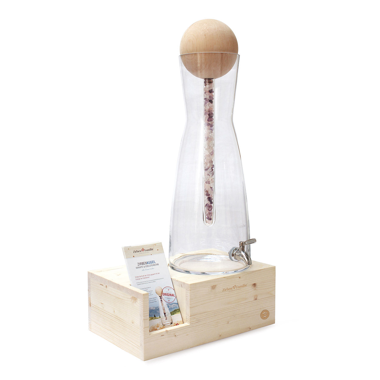 ZirbenKugel Set „Glungezer Riese“ Edelsteinstab. 9 Liter