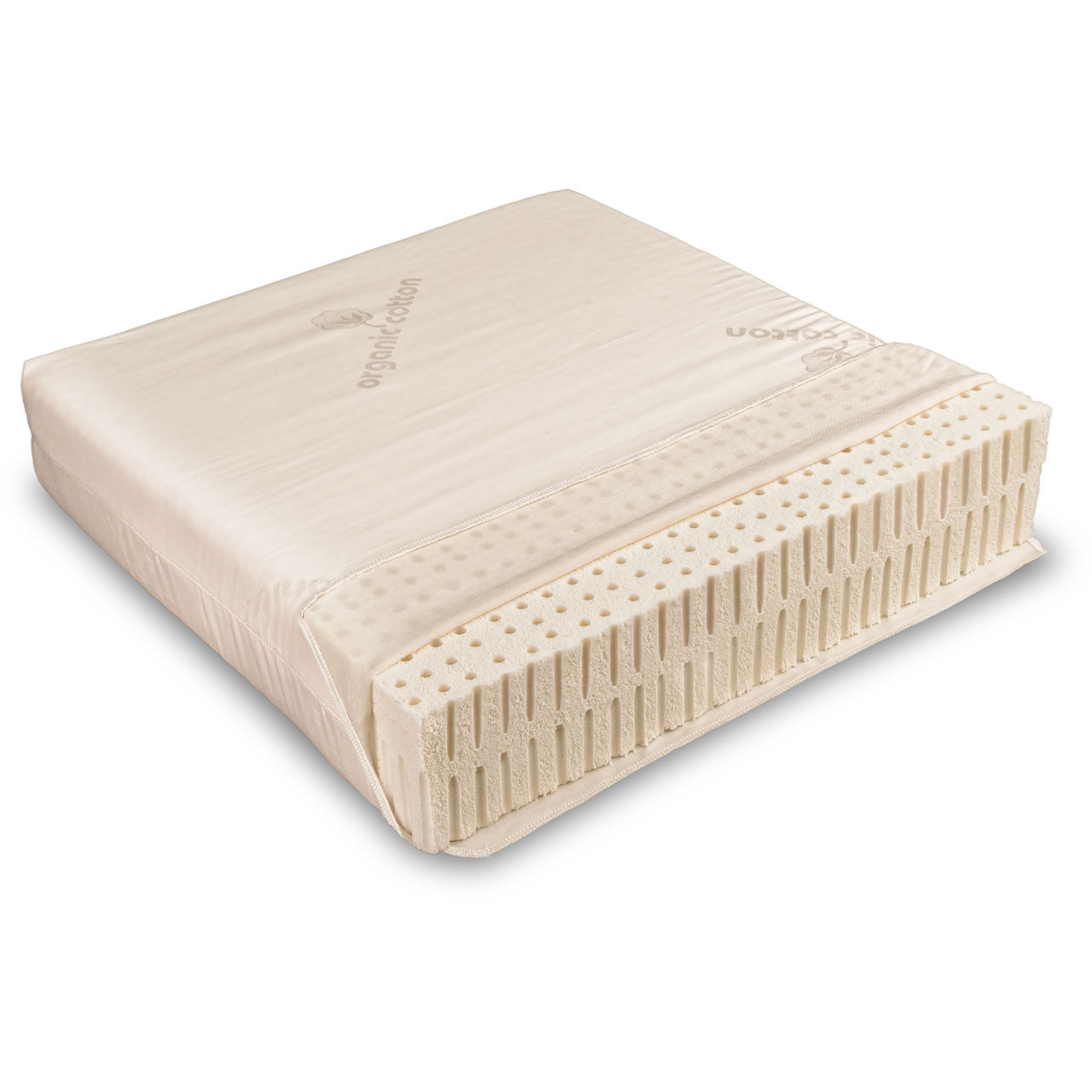 Baumberger Varia Solo Junior Naturlatex Öko Matratze mit Bio Baumwolle Bezug