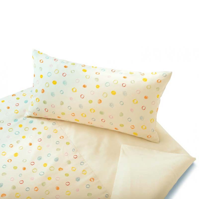 Cotonea Kinderbettwäsche Kritzelkreise. 100% Bio Baumwolle