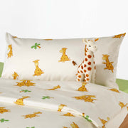 Cotonea Biber-Kissenbezug Giraffe