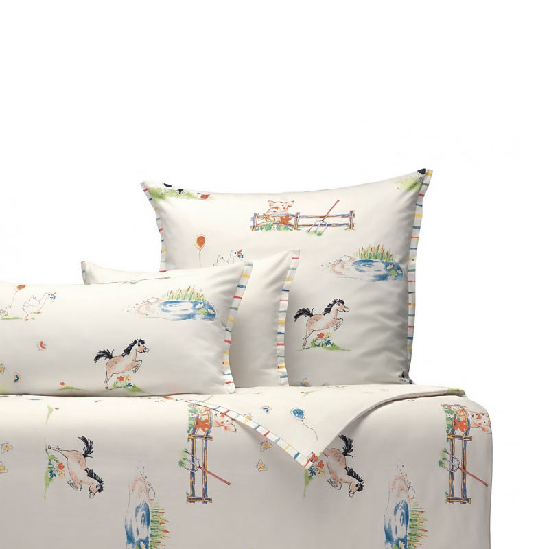 Cotonea Satin-Kissenbezug Auf dem Lande