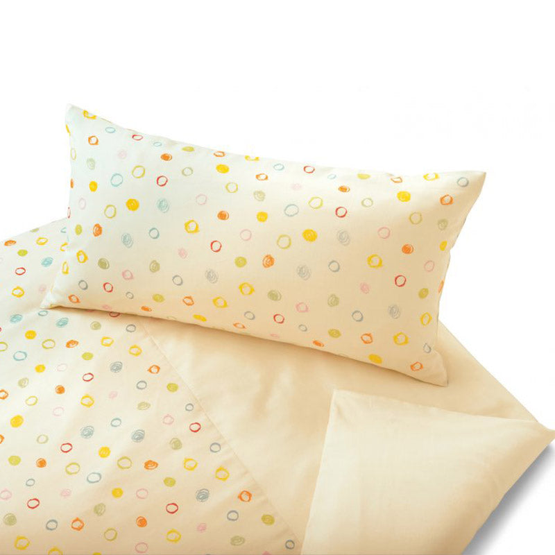 Cotonea Edelbiber Kinder Kissenbezug Kritzelkreise