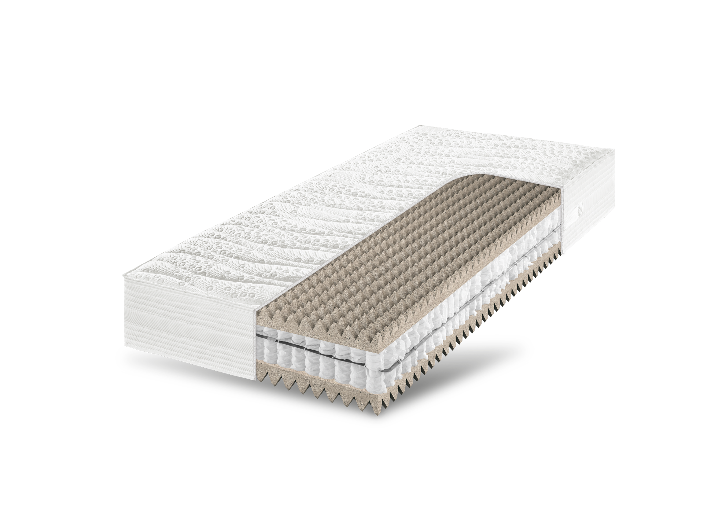 Frankenstolz PYRAMEDUS Tonnentaschenfederkern Matratze mit Polyester / Lyocell Bezug