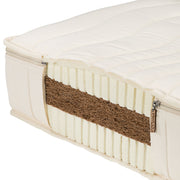 Prolana Schlaf-Line MITTEL-FEST Naturlatex / Kokosfaser Ăko Matratze mit Bio Baumwolle / Schurwolle Bezug