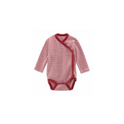 Living Crafts Eggplant Langarm Baby-Wickelbody aus Bio Baumwolle