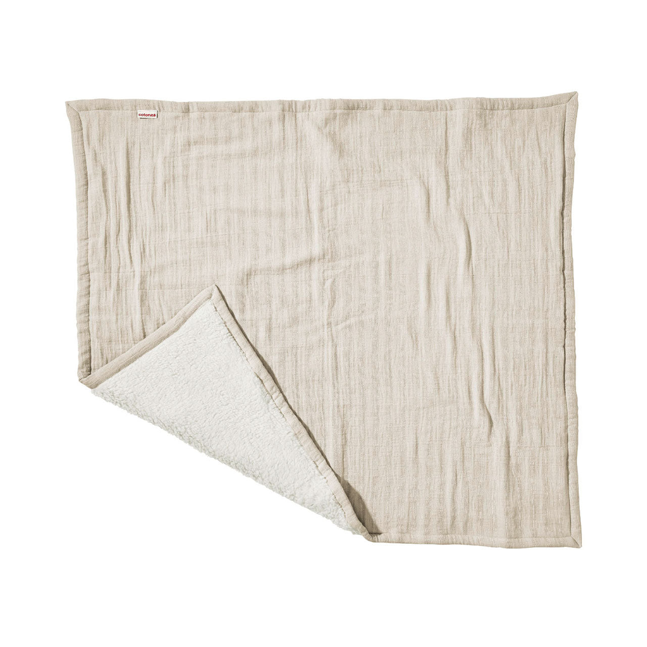 Cotonea Babydecke aus Bio Baumwolle Musselin / Plüsch