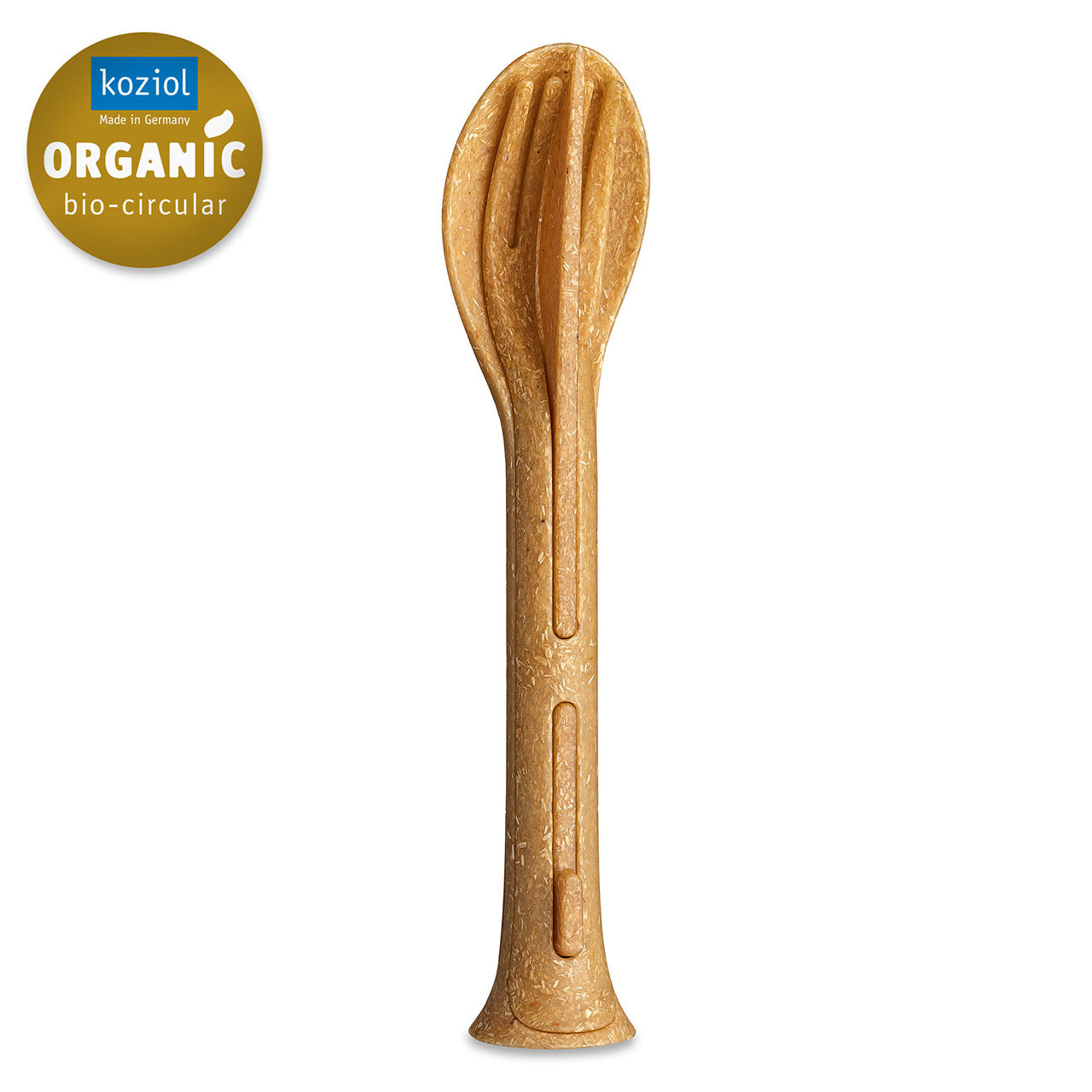 Koziol Klikk Pocket Outdoor Besteck-Set aus Bio Plastik, 3 teilig