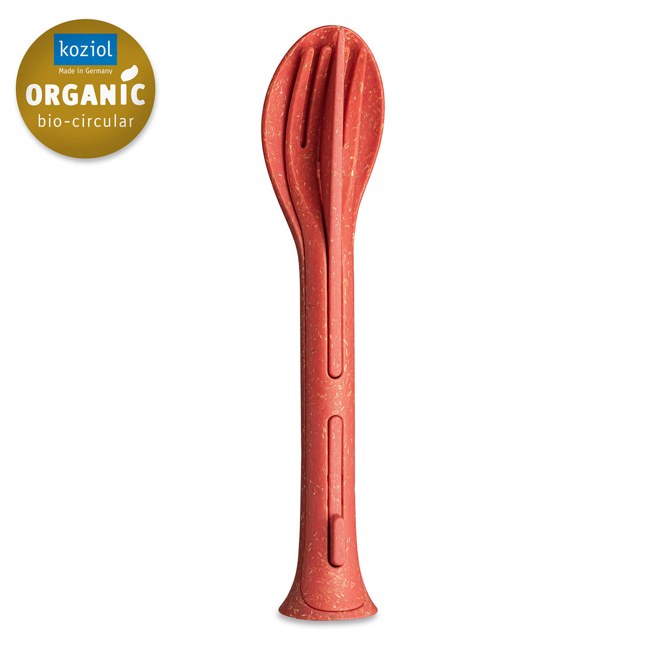 Koziol Klikk Pocket Outdoor Besteck-Set aus Bio Plastik, 3 teilig