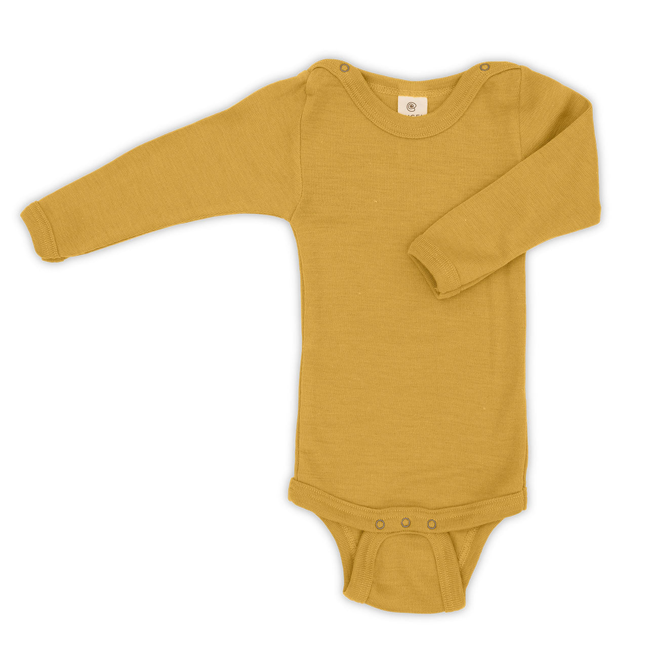 Engel Baby Langarm-Body mit Druckverschluss aus Wolle / Seide