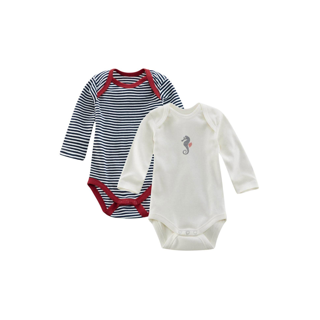 Living Crafts Elm Baby Langarm-Body aus Bio Baumwolle, 2er-Pack
