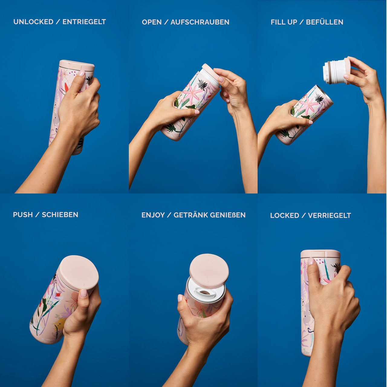 Bioloco Slide Cup Neo Thermobecher aus Edelstahl 350 ml