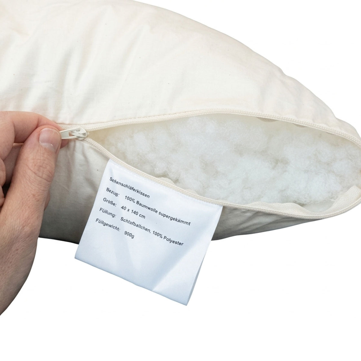 Softsan® Bio Cotton Seitenschläferkissen mit Klimafaser-Füllung