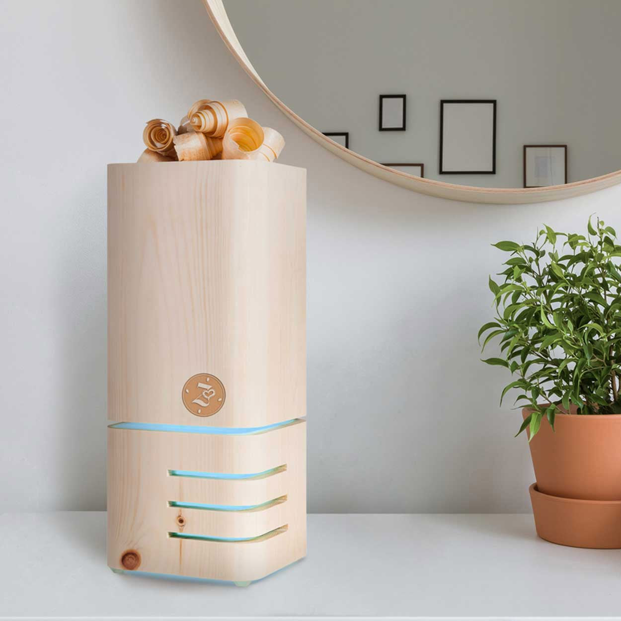 ZirbenRaumlüfter inkl. LED Lampe und Fernbedienung