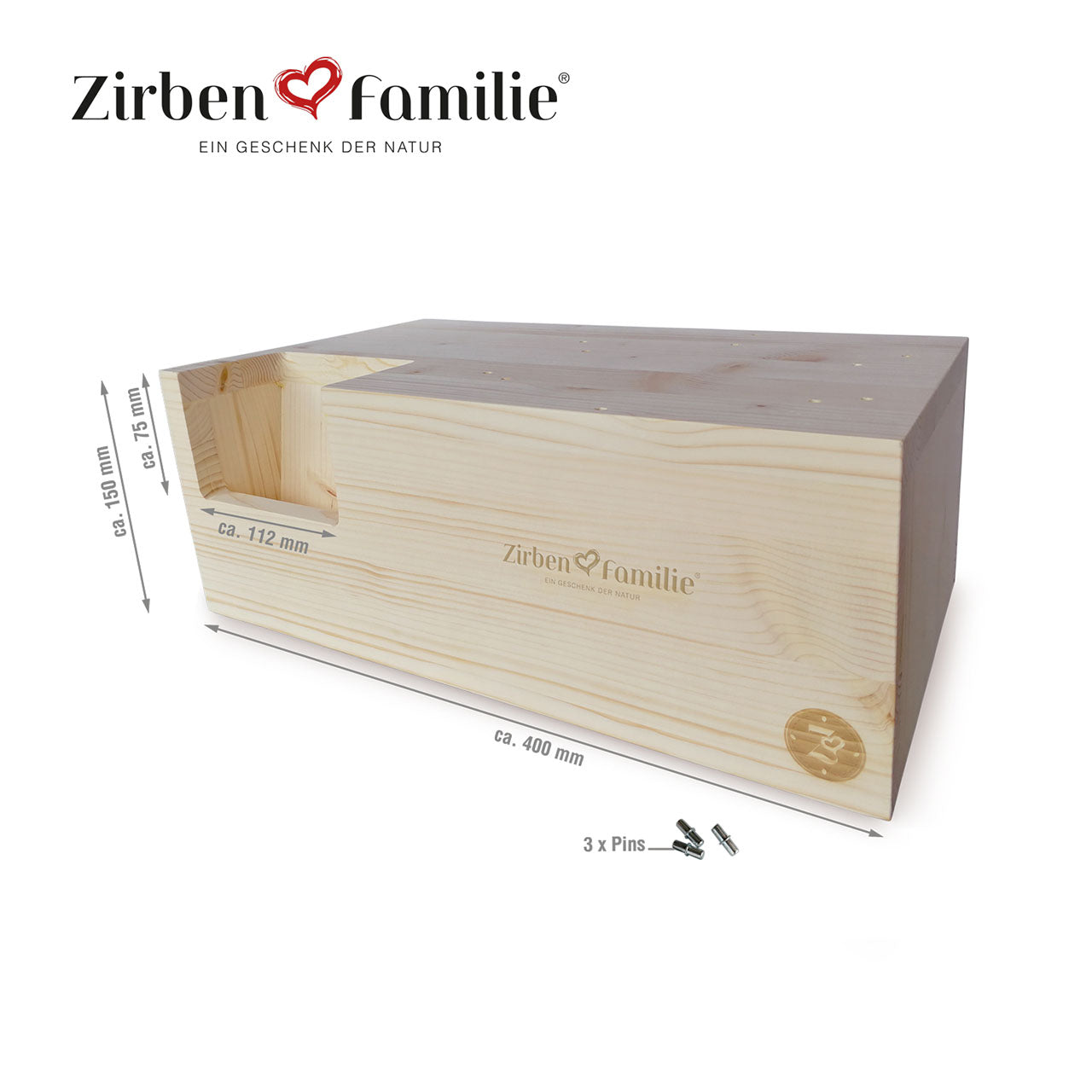 ZirbenFamilie WasserBar für Wasserkaraffe Glungezer Riese
