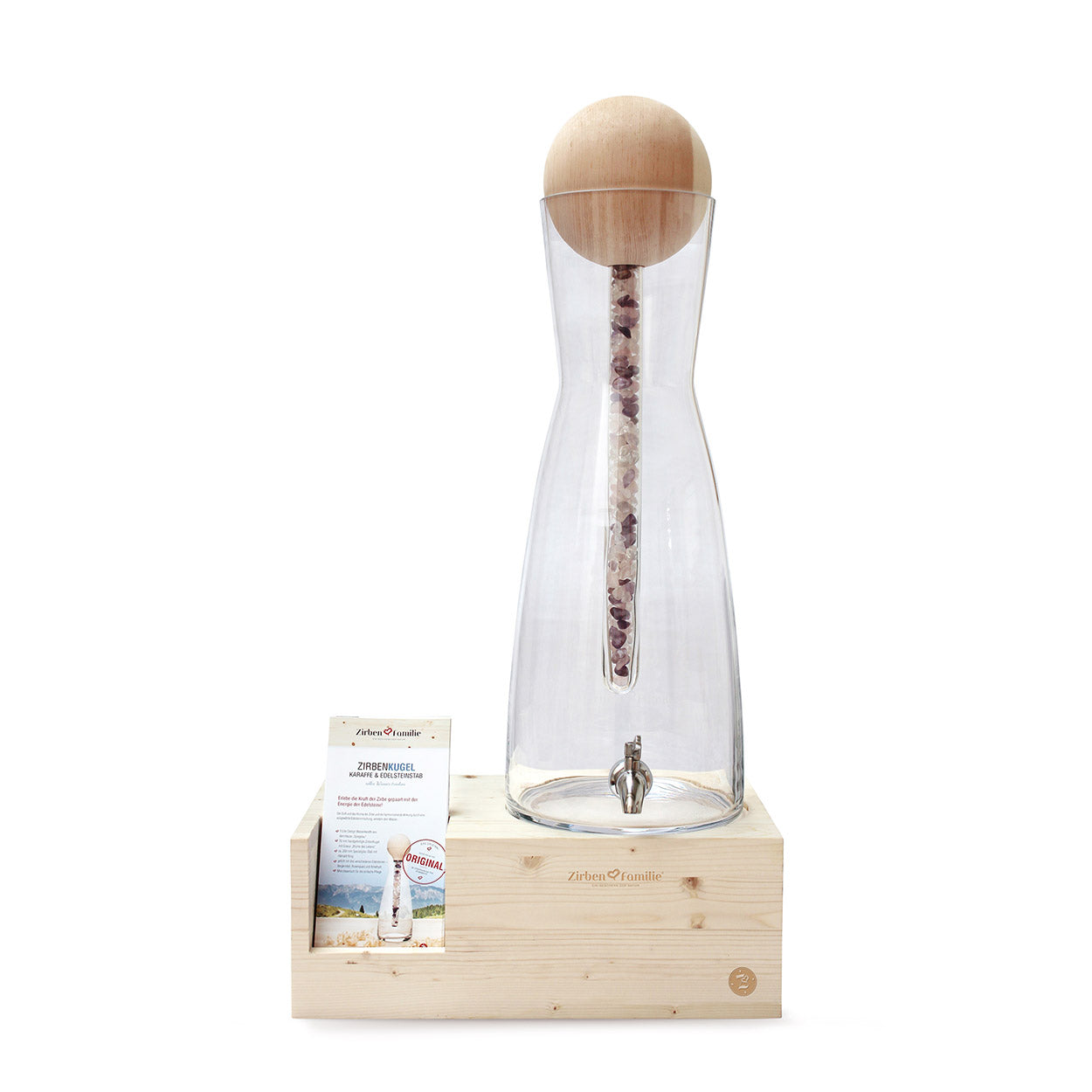 ZirbenKugel Set „Glungezer Riese“ Edelsteinstab. 9 Liter