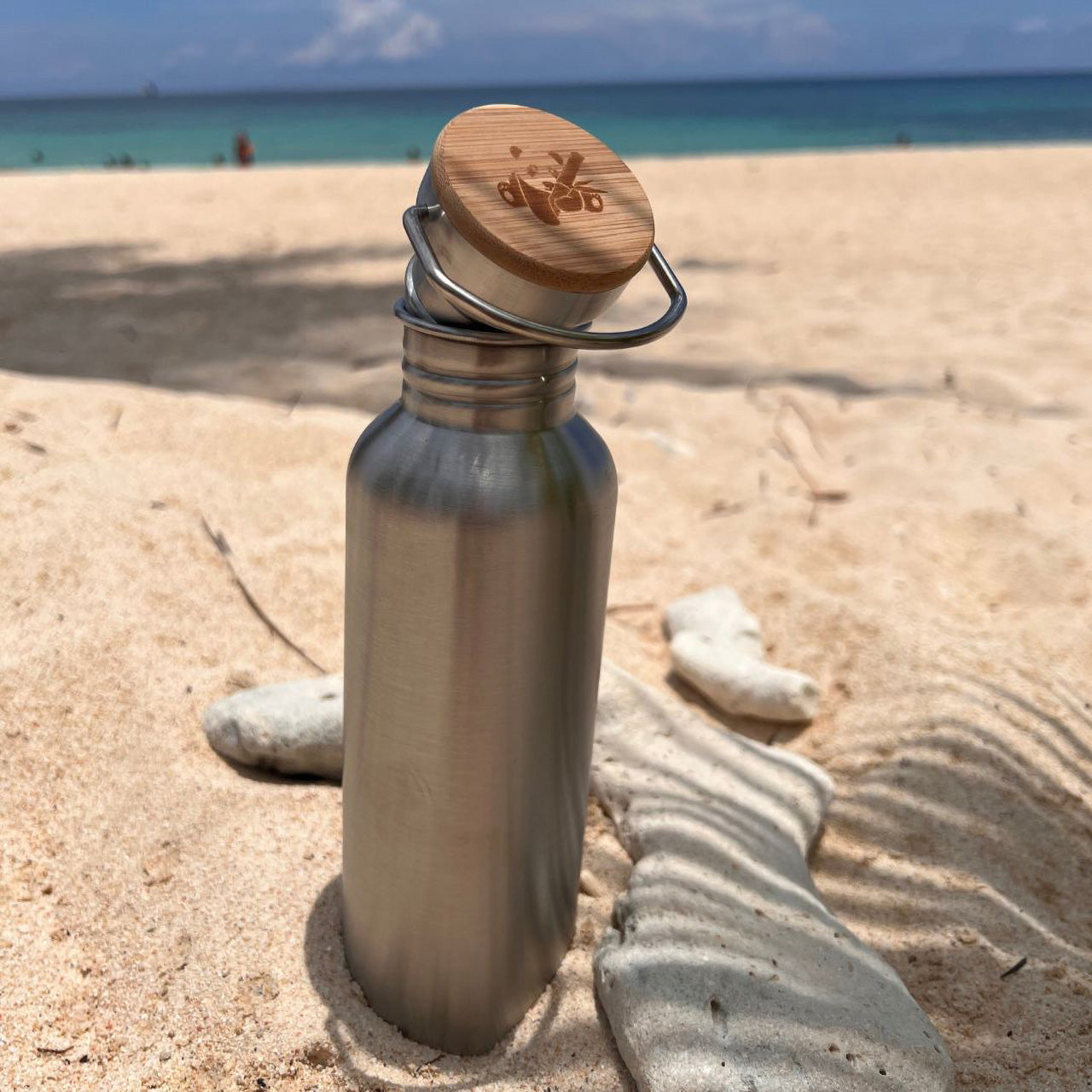 Pandoo Trinkflasche aus Edelstahl