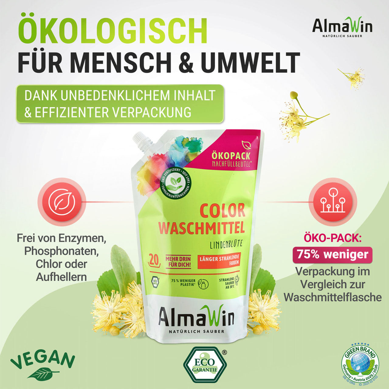 Almawin Color Waschmittel Öko-Nachfüll-Pack