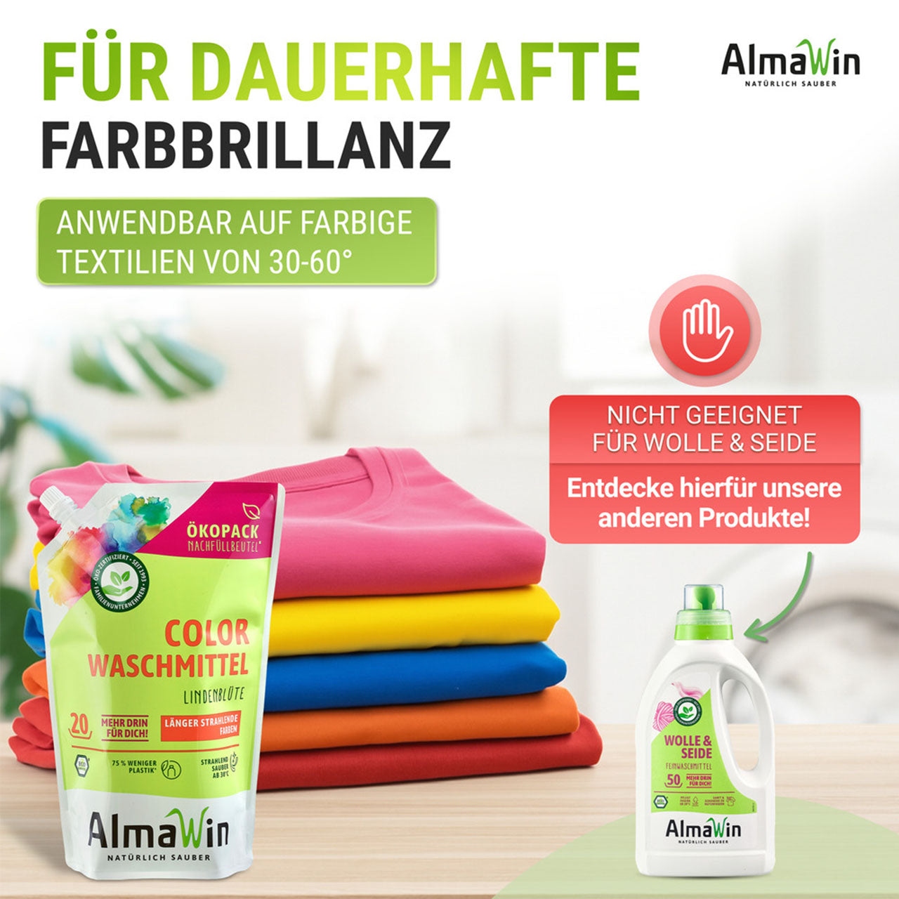 Almawin Color Waschmittel Öko-Nachfüll-Pack