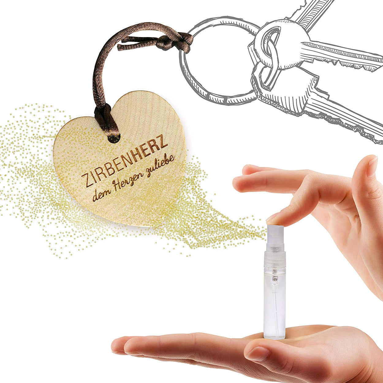 ZirbenSpray & ZirbenHerz-Anhänger - Set