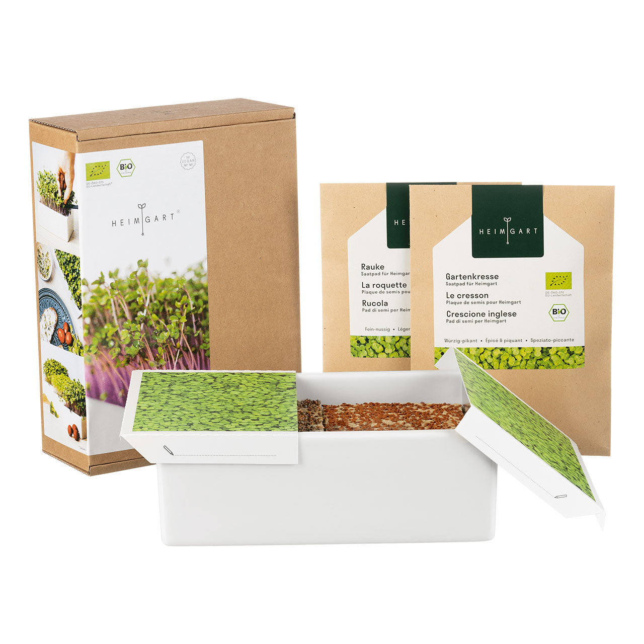 Heimgart Keimschale Starter Set für Microgreens
