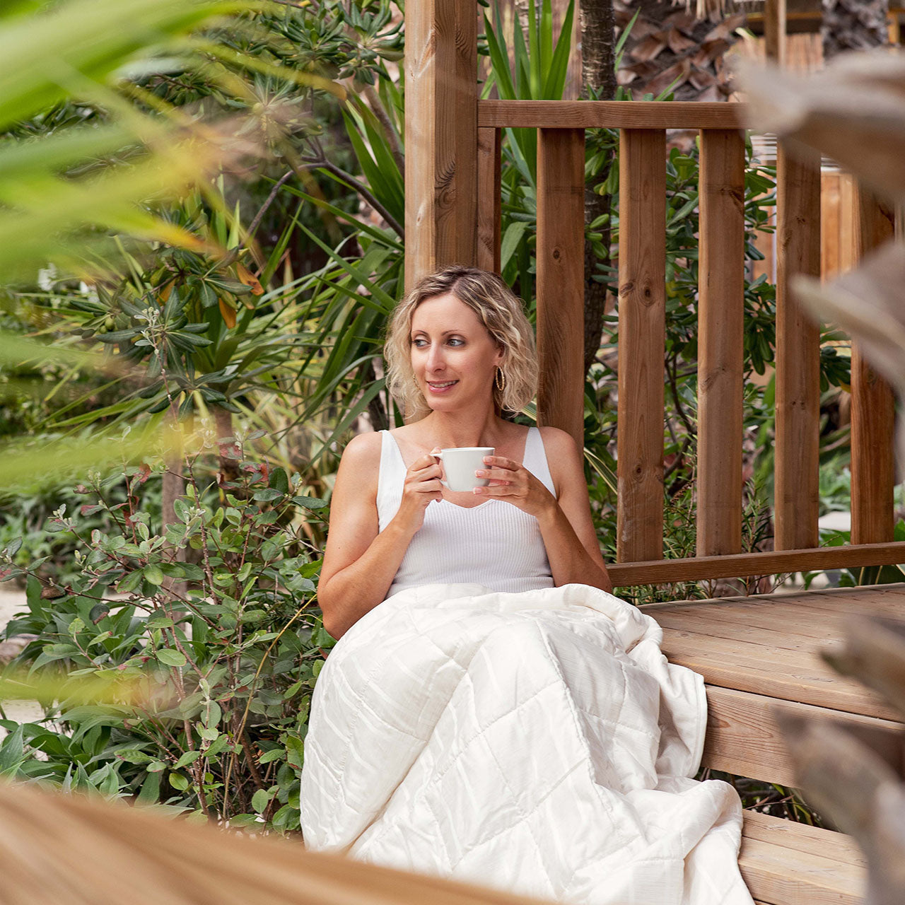 Hefel Travel Lite Opulence Reise Sommer-Bettdecke mit integriertem Cashmere-Bezug und TENCEL™-Füllung