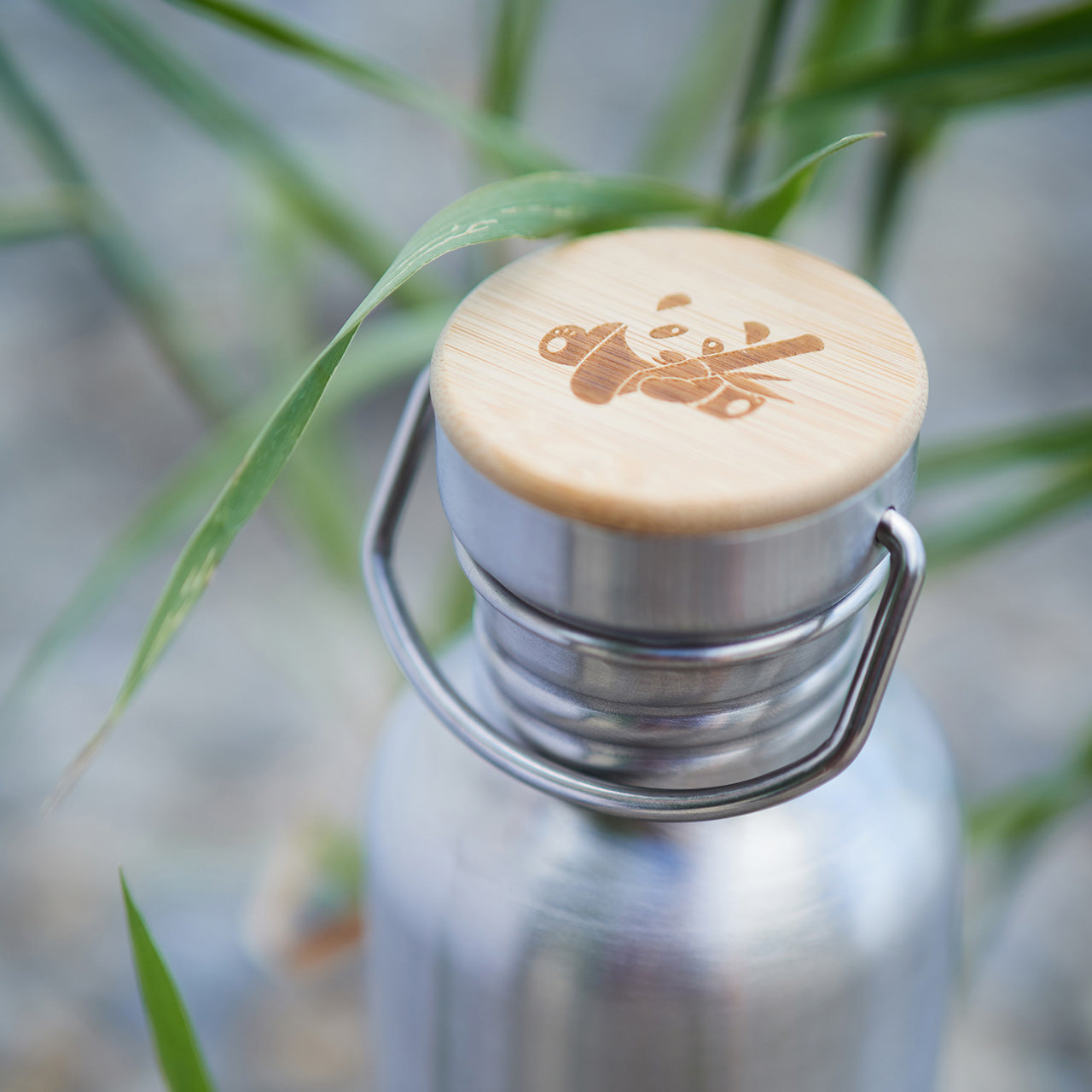 Pandoo Trinkflasche aus Edelstahl