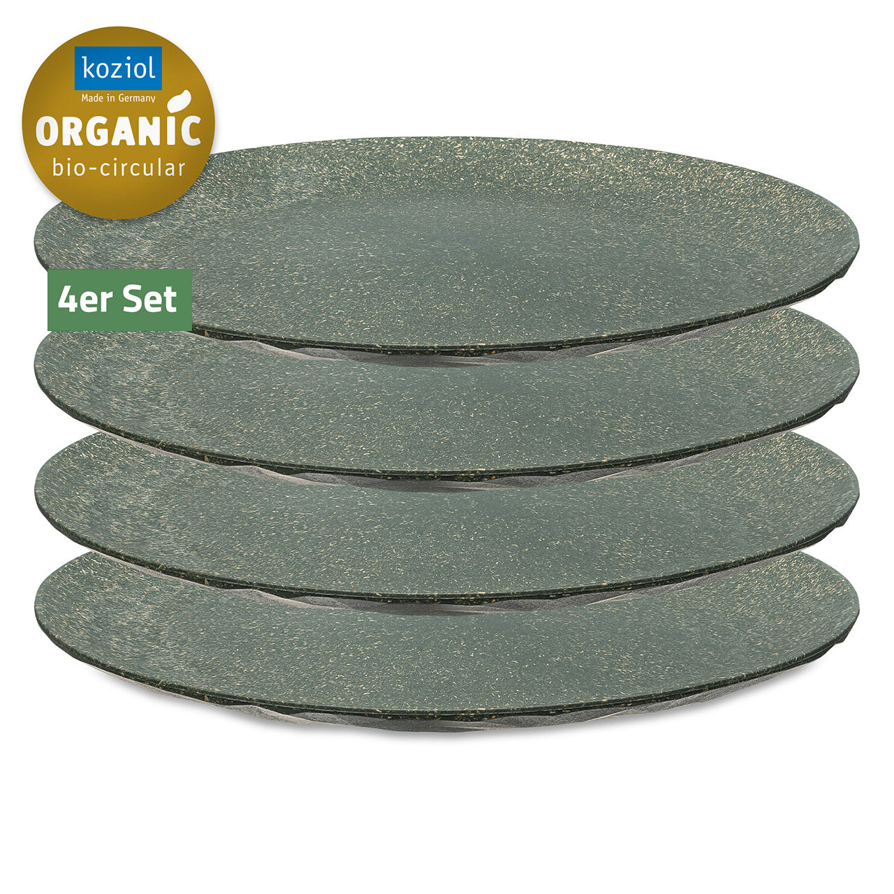 Koziol Club Plate Teller aus Bio Plastik, 4er Set