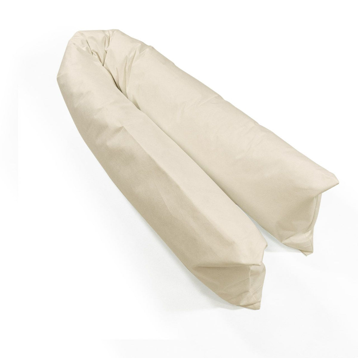Softsan Bio Cotton Encasing für Seitenschläferkissen, gebogen zu U-Form, beige, Gesamtansicht