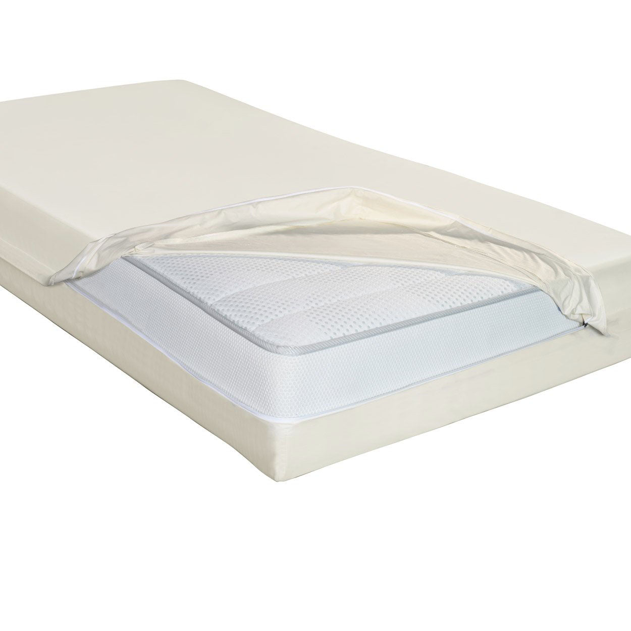 Softsan® Encasing für Boxspring Matratzen aus Bio Baumwolle | Schutzbezug für Allergiker
