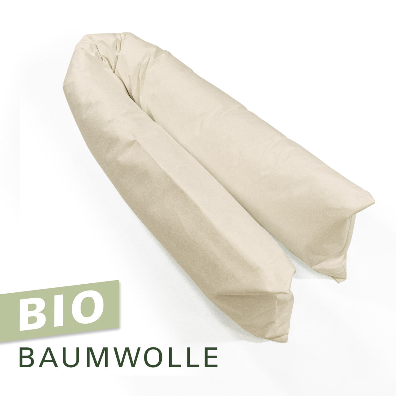 Softsan® Encasing für Seitenschläferkissen aus Bio Baumwolle | Schutzbezug für Allergiker