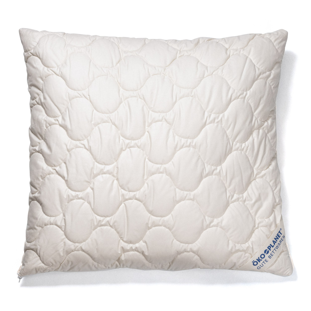 ÖKO Planet Kopfkissen mit Schafwolle Füllung und Wildseide Bezug