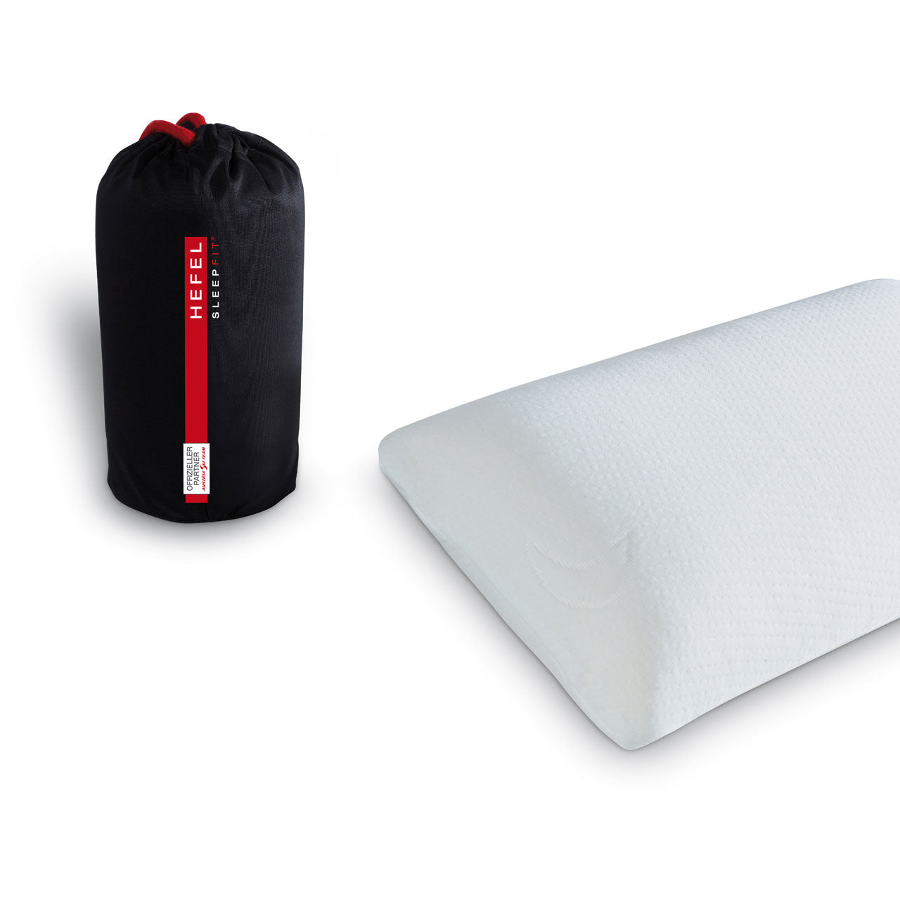 Hefel Sleep-Fit Reisekissen mit viscoelastischem Memory-Schaumkern, mit Tragetasche