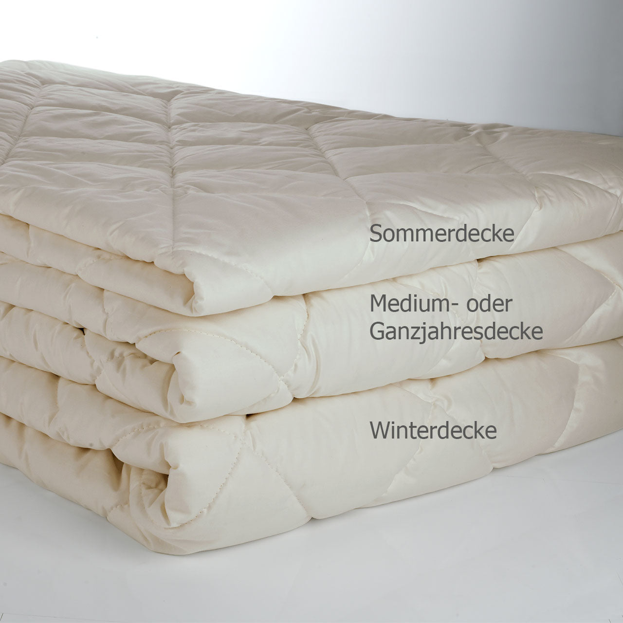 Hefel Bio-Wool Duo Herbst/Winter-Bettdecke mit Schafschurwolle-Füllung