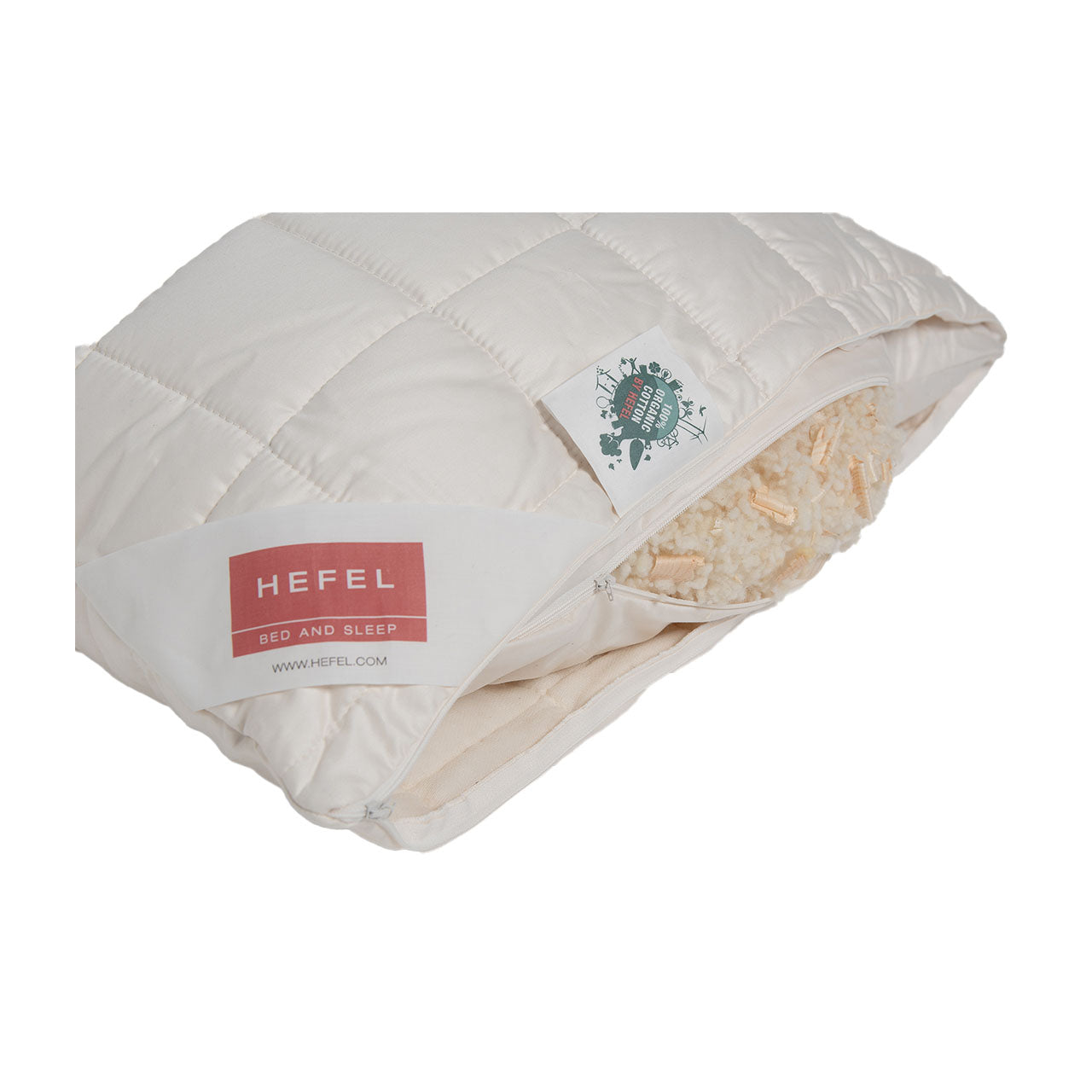 Hefel Bio Zirbe Kopfkissen mit Schafschurwolle-Zirben-Füllung