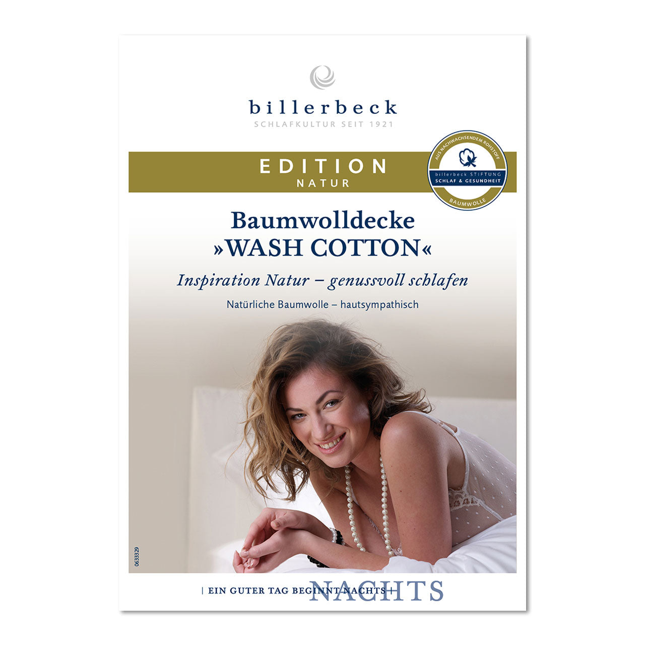 Billerbeck Wash Cotton Uno Ganzjahres-Bettdecke mit Baumwolle-Füllung
