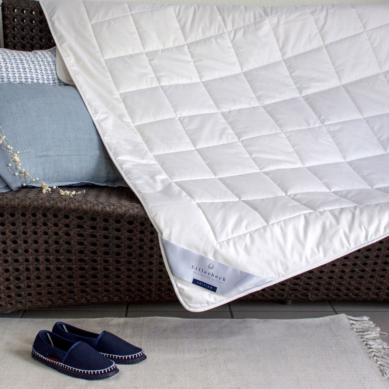 Billerbeck Frühjahr/Sommer-Bettdecke mit Kamelhaar-Merinowolle-Füllung