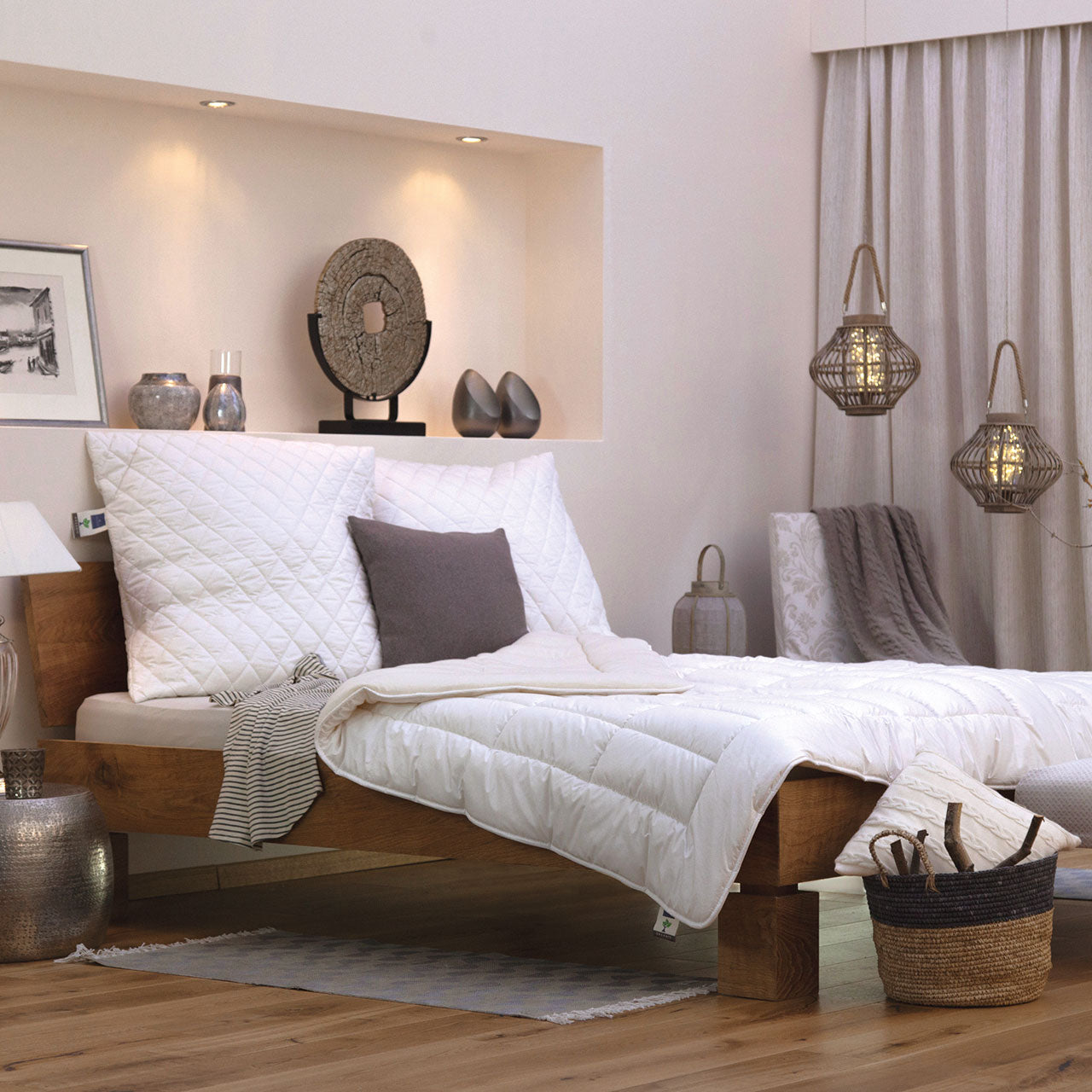 Billerbeck COSIDORM® Nature Uno Ganzjahres-Bettdecke mit Schafschurwolle-Füllung