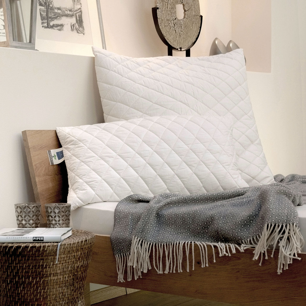 Billerbeck 381 Cosidream® Nature Kopfkissen mit Bio Wolle Füllung