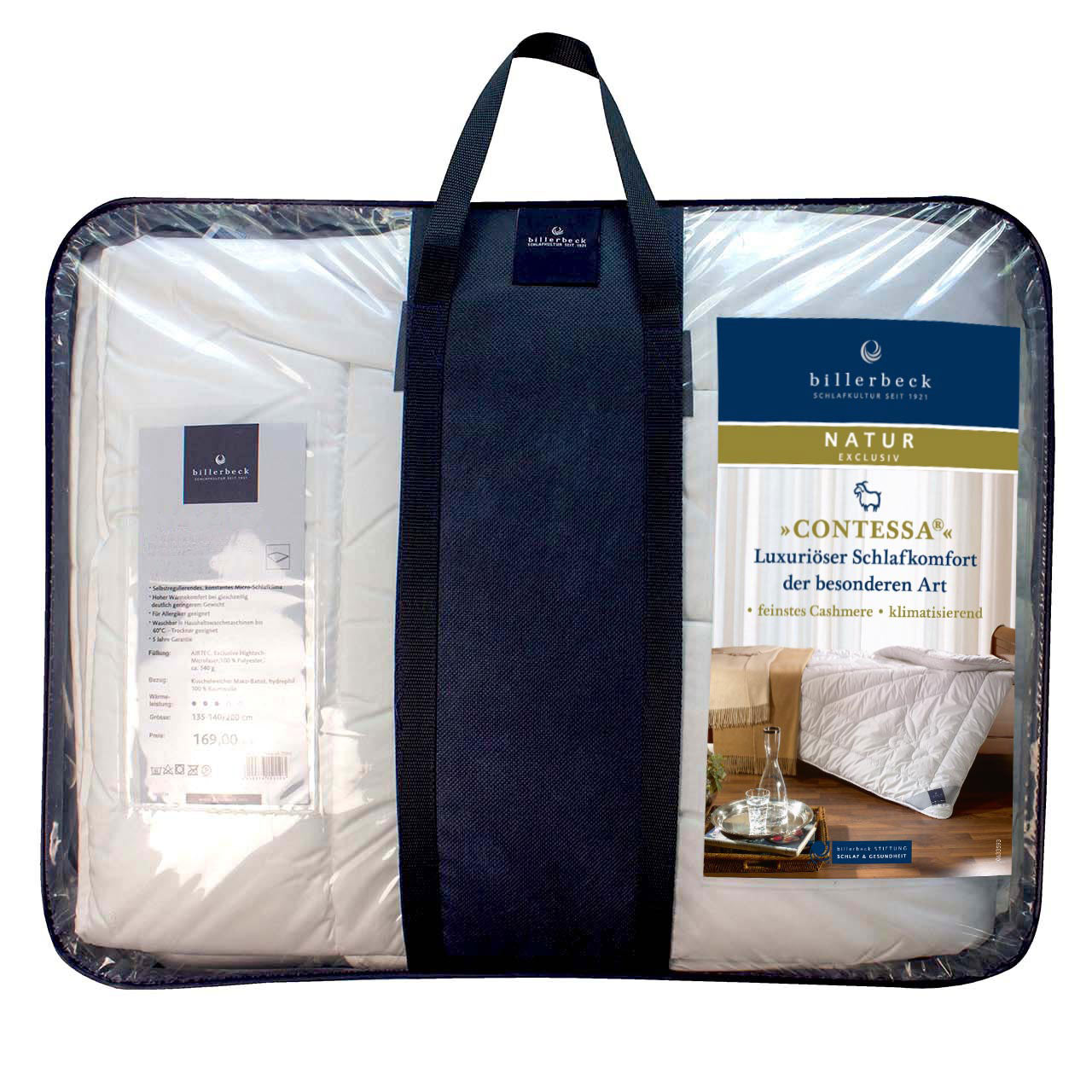 Billerbeck Contessa Light Frühjahr/Sommer-Bettdecke mit Cashmere-Füllung