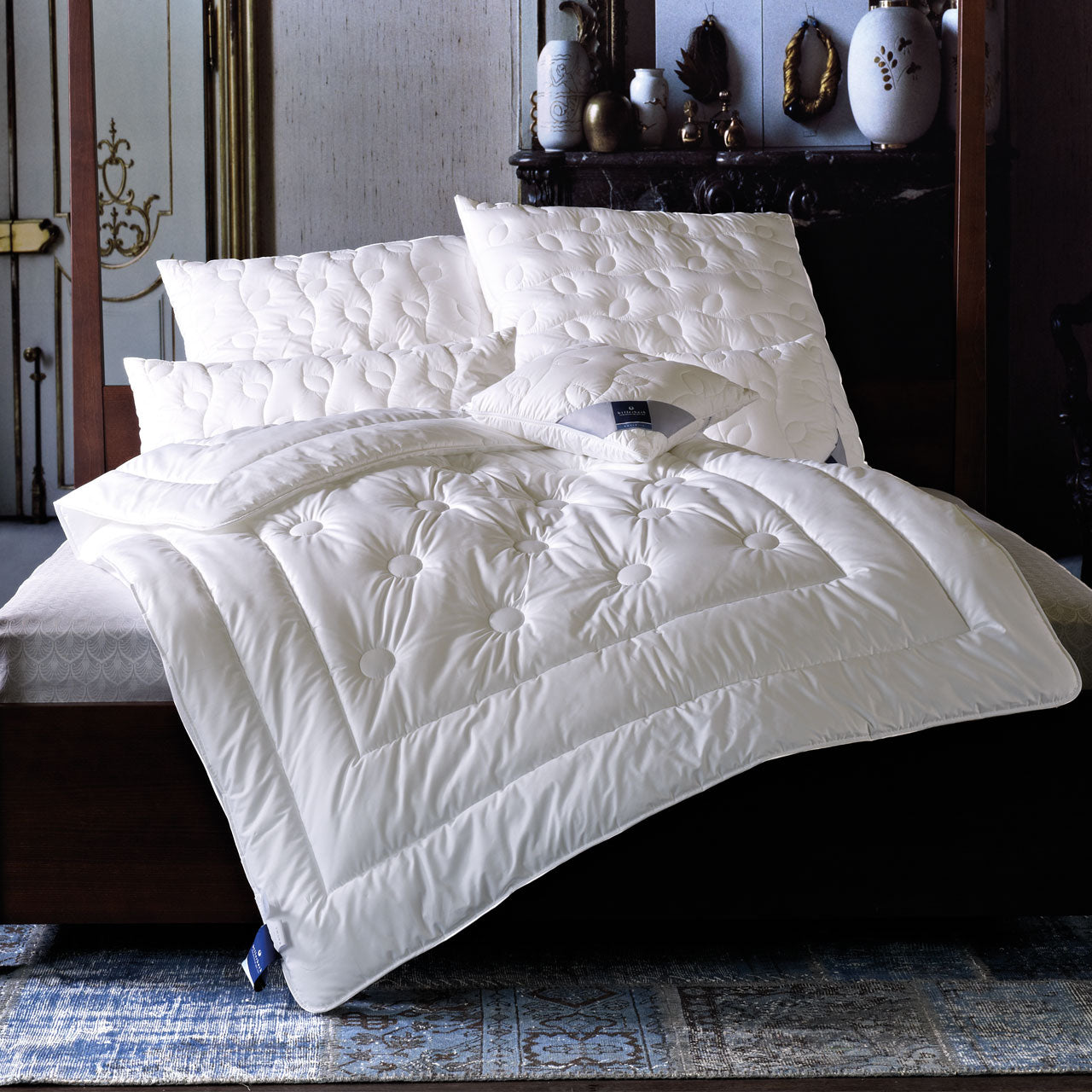 Billerbeck Meisterklasse Uno Ganzjahres-Bettdecke mit Schafschurwolle-Füllung