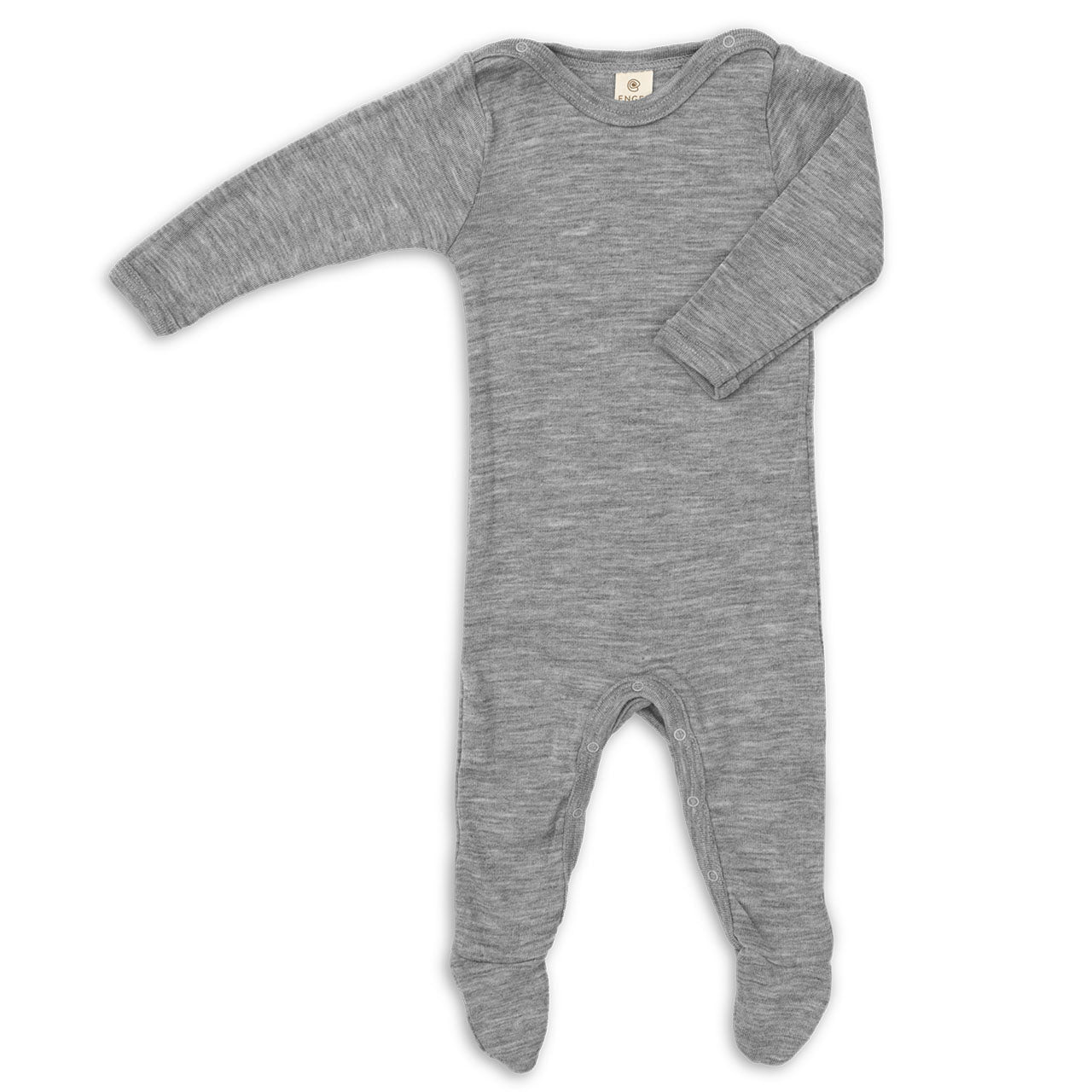 Engel Babyschlafanzug mit Fuß aus Bio Wolle / Seide