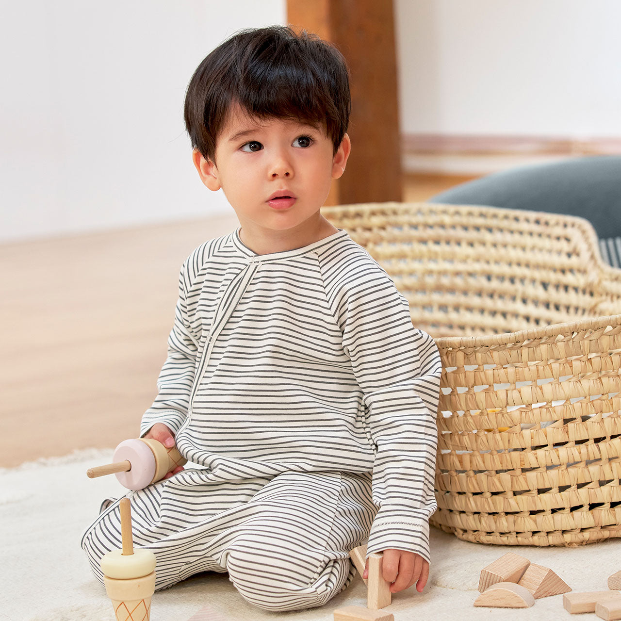 Lässig Cozy Colors Babyschlafanzug ohne Fuß aus Bio Baumwolle