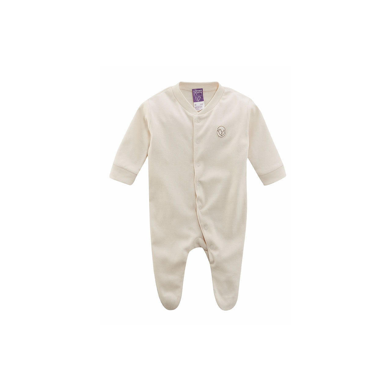 Living Crafts Dolphin Babyschlafanzug mit Fuß aus Bio Baumwolle