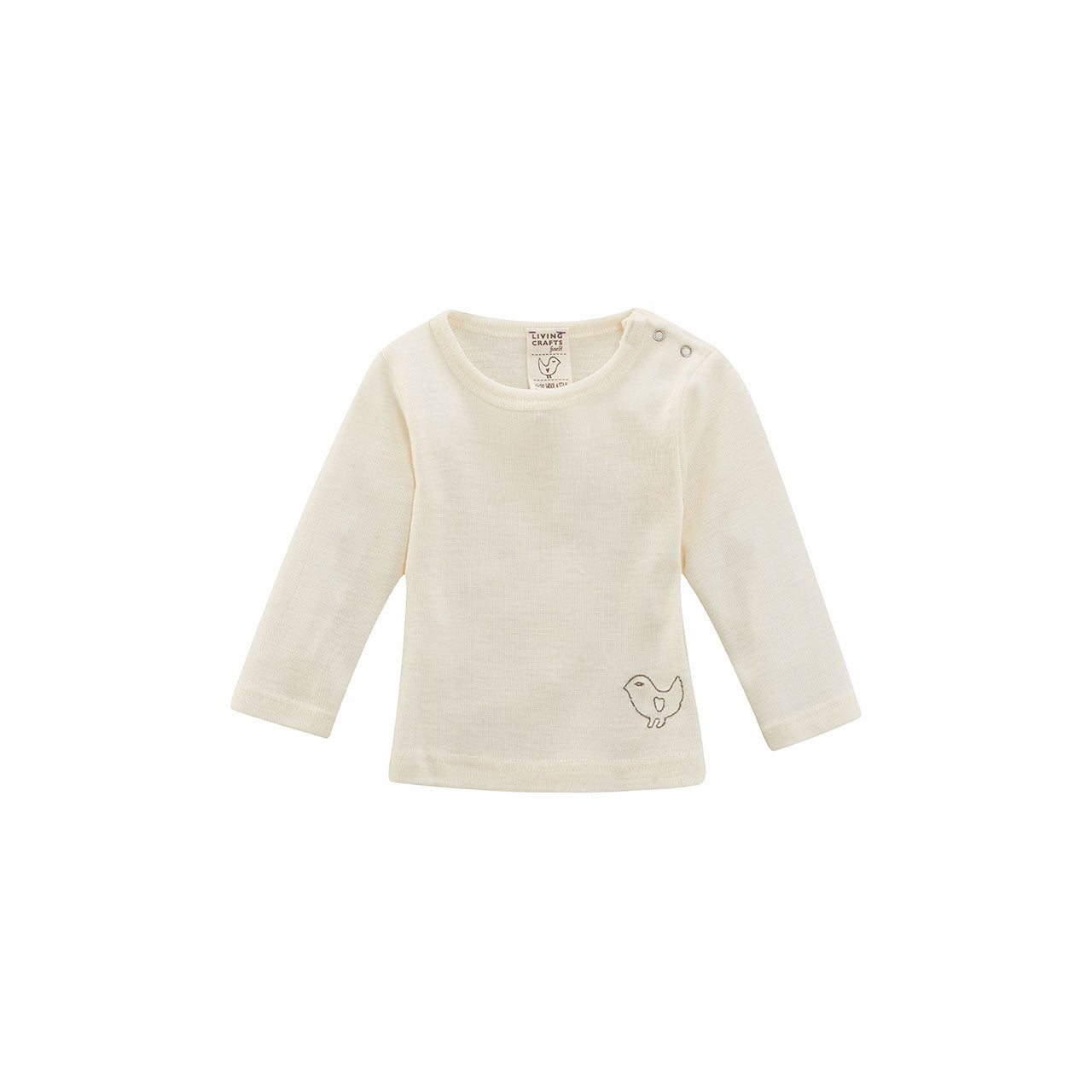 Living Crafts Baby Langarm-Shirt aus Bio Wolle / Seide
