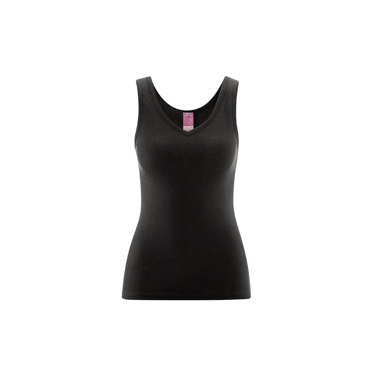 Living Crafts Janine Damen V-Neck Unterhemd aus Bio Baumwolle