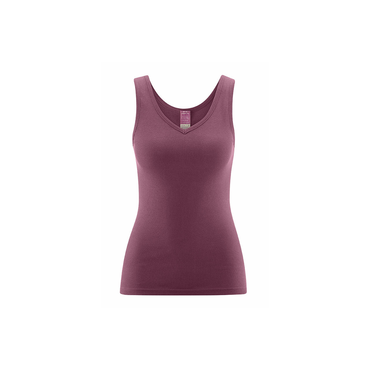 Living Crafts Janine Damen V-Neck Unterhemd aus Bio Baumwolle