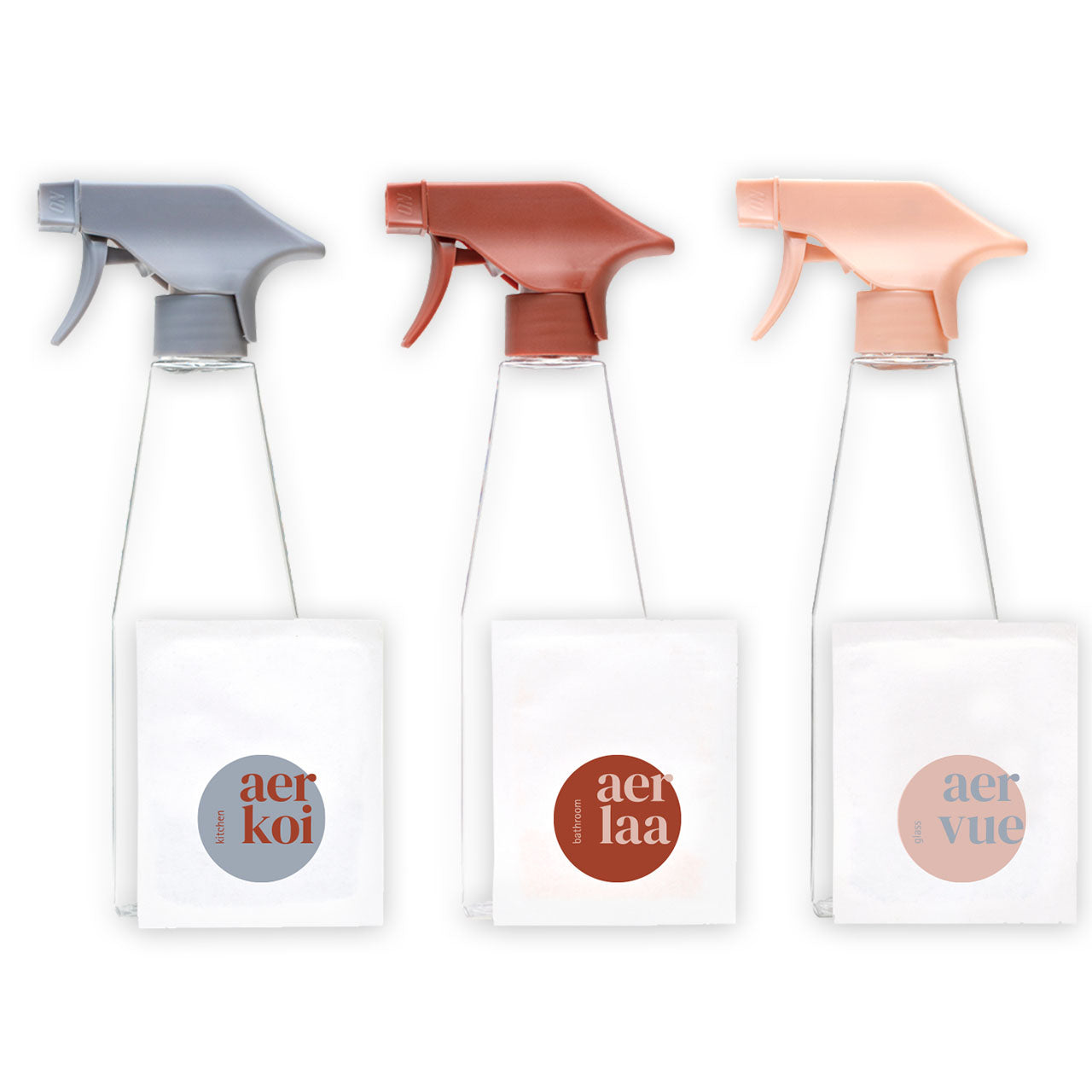 Aer Cleaner Trio nachhaltige Haushaltsreiniger für Küche, Bad und Glas