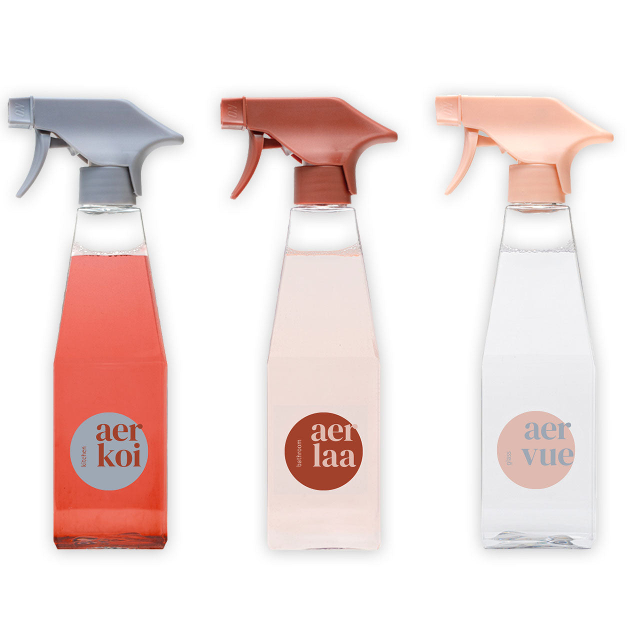 Aer Cleaner Trio nachhaltige Haushaltsreiniger für Küche, Bad und Glas