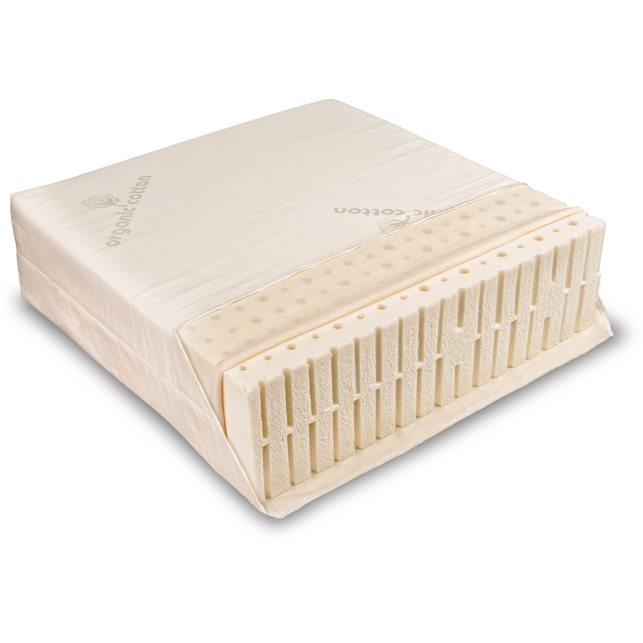 Baumberger Varia Solo Comfort Naturlatex Öko Matratze mit Bio Baumwolle Bezug