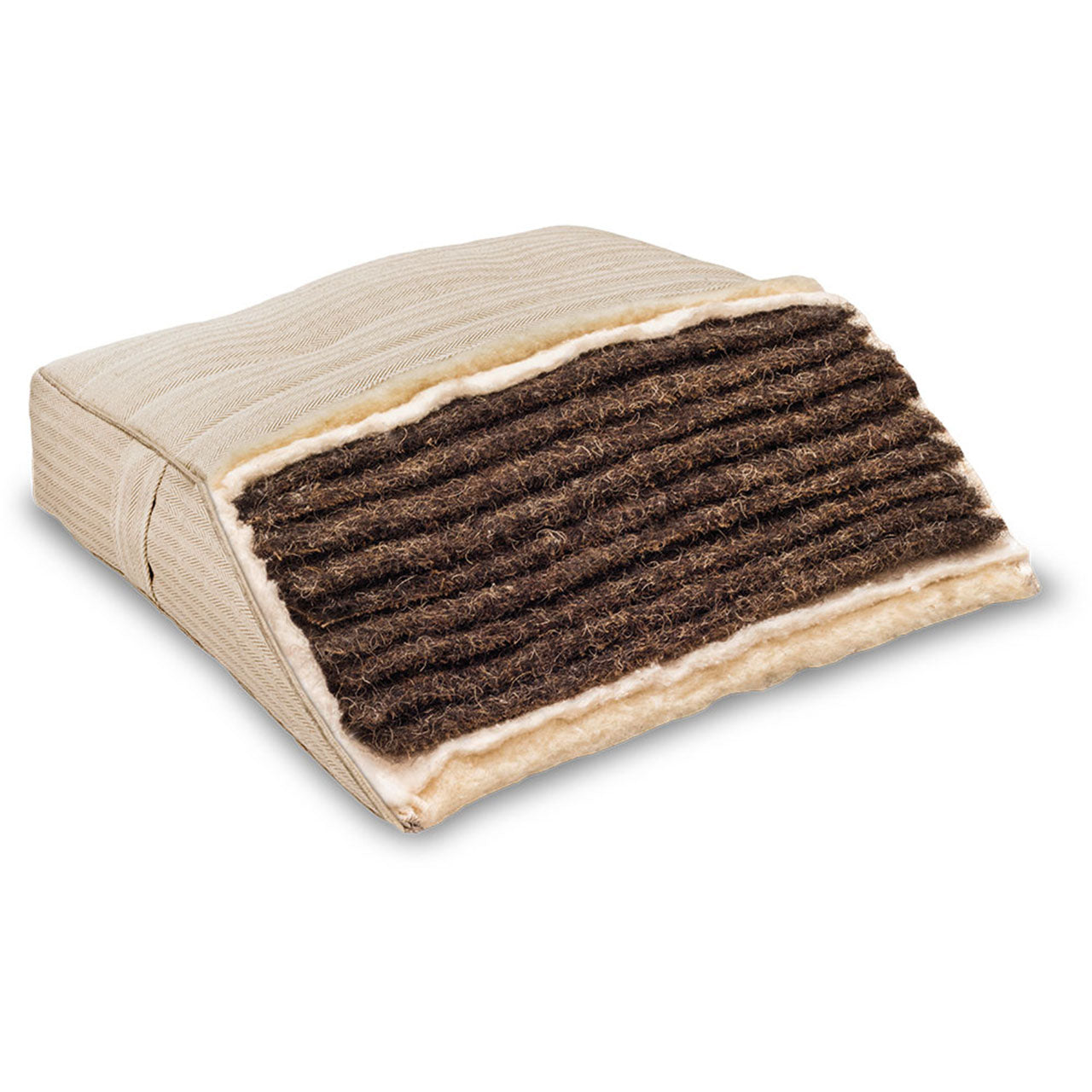 Baumberger Rossa einteilig Rosshaar Matratze mit Bio Baumwolle / Leinen Bezug